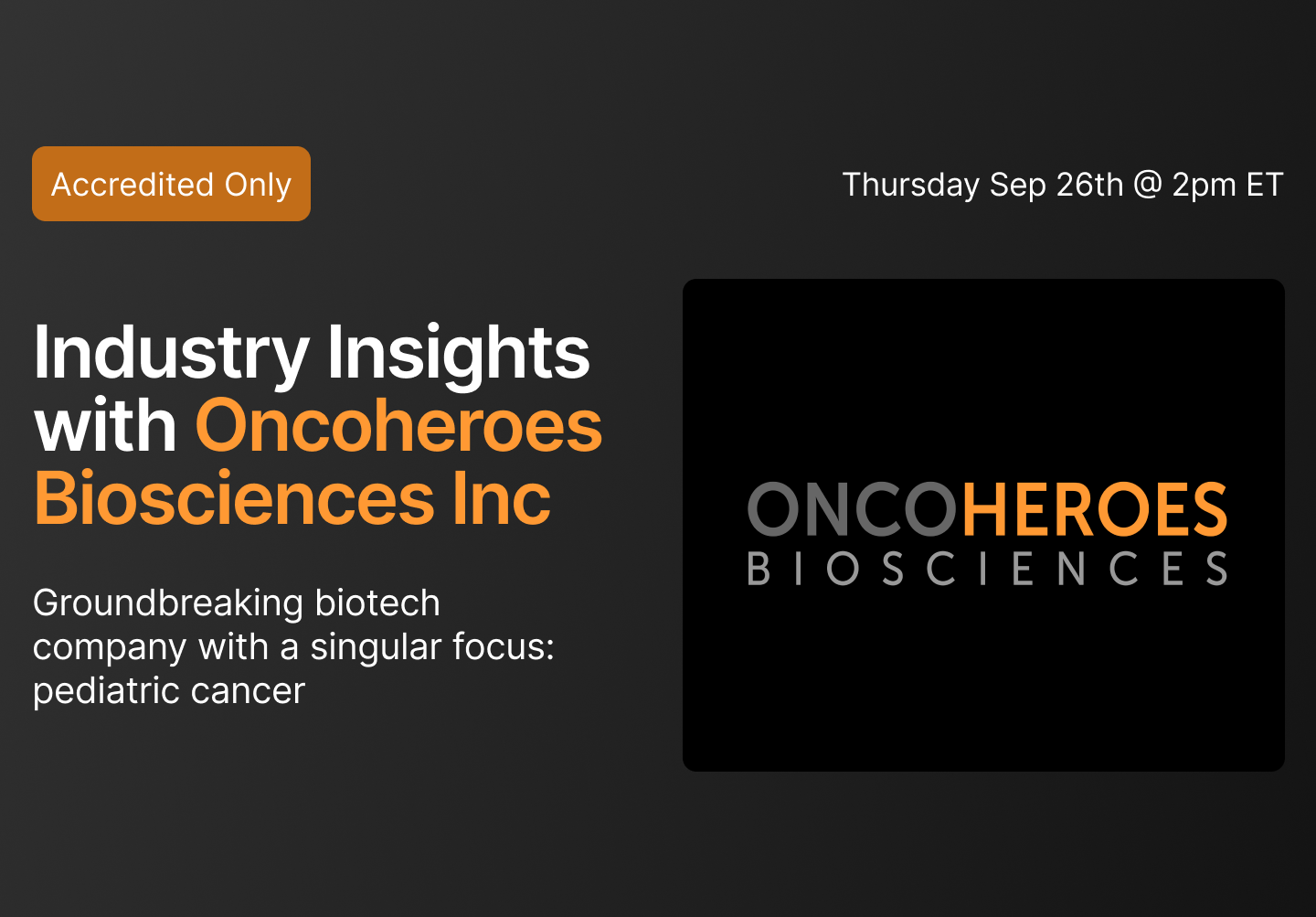 Industry Insights with Oncoheroes Biosciences