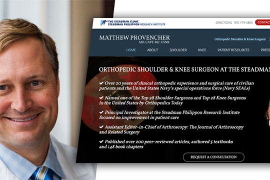 Matthew Provencher, M.D. Launches Patient Website 